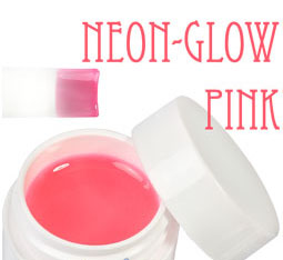 gel neon glow pink